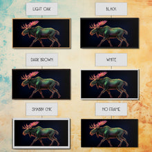 Carregar imagem no visualizador da galeria, Abstract Moose Wall Art, Animal Art Print, Nature, Minimalist Wall Art, Panoramic Wall Decor, Canvas Print, Wall Art, Framed Canvas Art