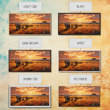 Load image into Gallery viewer, Elephant Wall Art, Animal Art, Safari Wall Art, Panoramic Art, Wall Art, Canvas Art, Landscape Art, Rustic Wall Decor, Military Gift, Prints