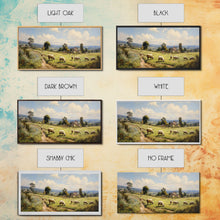 Load image into Gallery viewer, Countryside Painting, Sheep Wall Art, Farm Animals, Farm Art, Panoramic Art, Wall Art, Canvas Art, Landscape Art, Farmhouse Wall Art