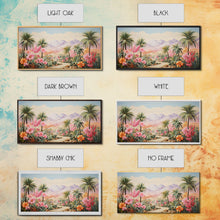Cargar imagen en el visor de la galería, Flower Wall Art, Desert Landscape Wall Art, Mountain Art, Palm Trees Art, Tropical Art, Panoramic Art, Wall Art, Canvas Art, Landscape Art
