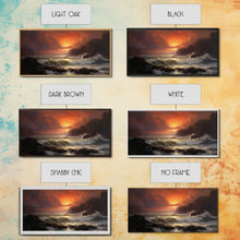 Load image into Gallery viewer, Beautiful Seascape Painting Canvas Print, Landscape Oil Painting, Minimalist Modern Art, Canvas Painting, Framed Wall Art Print