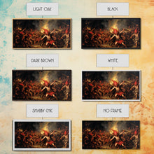 Carregar imagem no visualizador da galeria, A Scene From Hell, Demonic Art, Framed Canvas Print, Halloween Decor, Halloween Art Print, Gothic Victorian Oil Painting