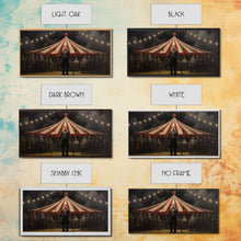 Load image into Gallery viewer, The Cursed Circus, Unique Halloween Art, Framed Canvas Print, Halloween Poster Art, Horror Prints, Victorian Oil Painting, Halloween Decor