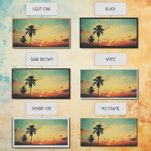 Load image into Gallery viewer, Distressed Old Photo Of Miami Beaches In the 1980s - Framed Canvas Print - Photography Print - Vaporwave Aesthetic Wall Art