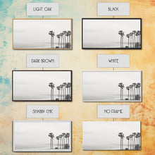 Load image into Gallery viewer, Black And White Miami Rain Storm, Framed Canvas Print, Liminal Art, Liminal Spaces, Framed Wall Art, Office Decor, Dark Moody Art