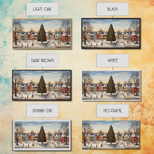 Cargar imagen en el visor de la galería, Christmas Tree In Town Square Framed Christmas Wall Art - Framed Christmas Art - Canvas Art - St. Nicholas - Winter Wonderland Centerpiece
