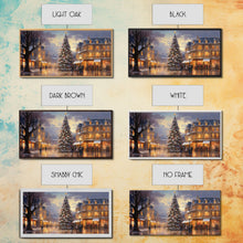 Cargar imagen en el visor de la galería, Christmas Tree In The Town Square - Winter Wonderland Canvas Print - Christmas Village - Christmas Decor - Winter Centerpiece