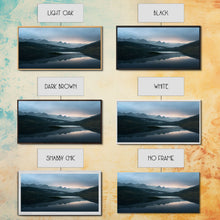 Carregar imagem no visualizador da galeria, Calm Reflection Of A Lake and Mountains, ready to hang canvas print wall art, Lakehouse Cabin Wall Decor