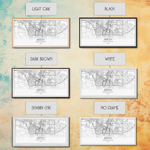 Carregar imagem no visualizador da galeria, Akron Street Map, Ohio Map, Map Print, Modern Art, Wall Art, Canvas Print, Wall Hanging, Office Wall Décor, Couples Gift, City Map Canvas