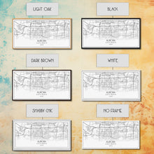 Carregar imagem no visualizador da galeria, Aurora Street Map, Illinois Map, Map Print, Modern Art, Wall Art, Canvas Print, Room Décor For Teens, Cool Wall Art, Fun Gift, Classroom Art