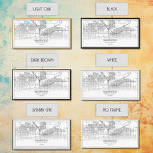 Carregar imagem no visualizador da galeria, Bakersfield Street Map, California Map, Map Print, Modern Art, Wall Art, Canvas Print, Cabin Décor, Gift For Home, Unique Wall Art, Room Art