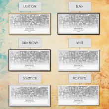 Load image into Gallery viewer, Bangkok Street Map, Thailand Map, Map Print, Modern Art, Wall Art, Canvas Print, Asian Art Print, Gift For Boss, Trendy Wall Art, Home Décor