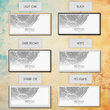 Load image into Gallery viewer, Barcelona Street Map, Spain Map, Map Print, Modern Art, Wall Art, Canvas Print, Gift Idea, Apartment Décor Aesthetic, Travel Wall Hanging