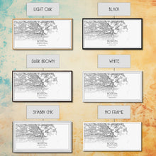 Load image into Gallery viewer, Boston Street Map, Massachusetts Map, Map Print, Modern Art, Wall Art, Canvas Art, Newlywed Gift, Gift For Parents, Farmhouse Wall Décor