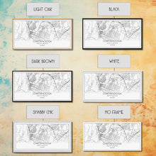 Cargar imagen en el visor de la galería, Chattanooga Street Map, Tennessee Map, Map Print, Modern Art, Wall Art, Canvas Art, Cute Room Décor, Wall Art Canvas, Trendy Wall Art