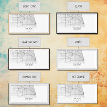 Load image into Gallery viewer, Chicago Street Map, Illinois Map, Map Print, Modern Art, Wall Art, Canvas Art, Apartment Décor, Housewarming Gift, Dorm Wall Art, Office Art
