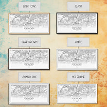 Load image into Gallery viewer, Fort Worth Map, Texas Map, Map Art, Minimalist Art, Wall Art, Canvas Art, Lake House Décor, RV Wall Décor, Birthday Gift, Office Wall Print
