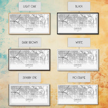 Load image into Gallery viewer, Garland City Map, Texas Map, Map Art, Minimalist Art, Wall Art, Canvas Art, Western Décor, Rustic Farmhouse Décor, Best Friend Gift, Office