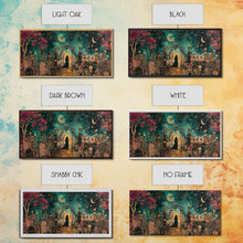 Load image into Gallery viewer, Banshee In The Graveyard, Framed Canvas Print, Halloween Decor, Spooky Season Wall Art, Halloween Gift Idea