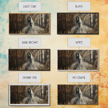 Carregar imagem no visualizador da galeria, Ghostly Bride, Haunted Wedding, Framed Canvas Print, Spooky Wall Art, Halloween Decor