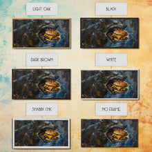 Load image into Gallery viewer, Big Ol Werewolf Having A Cheese Burger - Framed Canvas Print - Funny Halloween Art