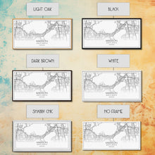 Load image into Gallery viewer, Madison City Map, Wisconsin Map, Map Art, Modern Art, Wall Art, Canvas Art, Unique Gifts, Large Wall Art, College Décor, Room Décor, Prints