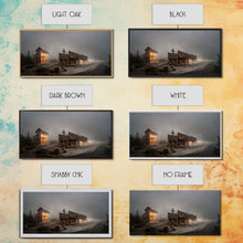 Carregar imagem no visualizador da galeria, Abandoned Rustic, Western theme canvas art, ghost town canvas print, wild west saloon art, man cave wall art, living room art, Cowboys