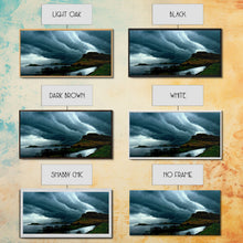 Carregar imagem no visualizador da galeria, Foggy night rainstorm over the lake canvas print, nature and landscape wall art, ready to hang, cool wall art