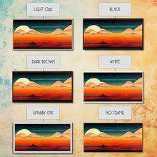 Carregar imagem no visualizador da galeria, Art Deco Sunset, Desert Dunes, Canvas Print ready to hang wall art, cool wall art