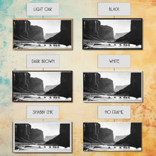 Carregar imagem no visualizador da galeria, Framed Canvas Print of Cowboys Riding through Canyon, Western Wall Art for Living Room or Bedroom, Unique Home Decor