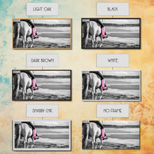Load image into Gallery viewer, Beach Horseback Rider with Pink Boots, Delightful Framed Canvas Print, Ideal for Living Room or Bedroom Wall Art