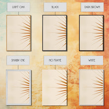Carregar imagem no visualizador da galeria, 3 Piece Framed Canvas Wall Art Sun With Rays, Mid Century Modern, Art Deco, Retro Wall Art, Shabby Chic Boho Wall Art for Bedroom