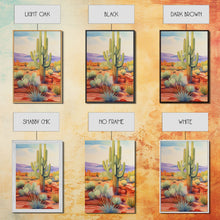 Carregar imagem no visualizador da galeria, Southwestern Desert Landscape 3 Piece Canvas Prints, Painting, Minimalist Art, Decor, Wall Decor, Wallpaper, Midcentury Modern Western Decor