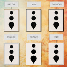 Carregar imagem no visualizador da galeria, 3 Piece Framed Canvas Wall Art Abstract Geometric Shapes, Triptych Wall Decor, Cool Kitchen Art, Above Sofa Art, Unique Art