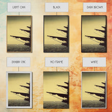 Load image into Gallery viewer, Haunted ghost pirate ship aloft in the sea, 3 piece canvas, 3 piece wall art, living room above sofa art