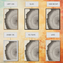 Carregar imagem no visualizador da galeria, 3 Piece Triptych Framed Canvas Wall Art Set, Wood Tree Rings, Abstract Illustration Prints, Modern Art, Neutral Decor, Minimalist Art