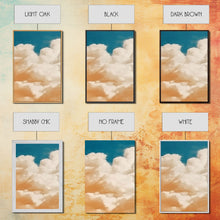 Carregar imagem no visualizador da galeria, Framed Canvas Wall Art Set of 3 Pastel Clouds, Navy Blue Sky, Nature Landscape Prints, Minimalist Modern Art Nature Boho Wall Decor