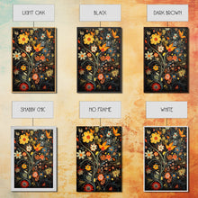 Load image into Gallery viewer, Boho Style Wall Art, Framed Canvas Print 3 Piece Set, Boho Chic, Gifts For Girlfriend, Boho Home Decor, Botanical Floral Art, Botanical Art
