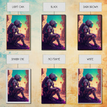 Load image into Gallery viewer, Android deep in thought, AI, fine art poster print