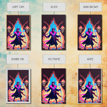 Carregar imagem no visualizador da galeria, Tabletop RPG pixel art, Human Necromancer Art, framed canvas print, framed game room decor