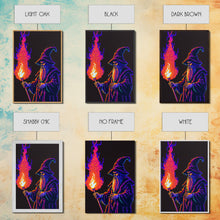 Load image into Gallery viewer, Angry Old Wizard Fire Scepter Gamer Fine Art Print, Wall Decor, Wall Poster, Wall Art Print