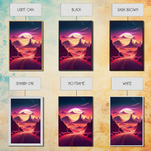 Load image into Gallery viewer, Apache Trail Scenic Drive, Framed Canvas Print, Roads of Arizona, retro style art