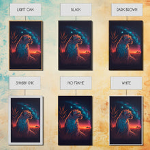 Cargar imagen en el visor de la galería, Cheetah Art Print, Framed Canvas Print, Leopard Art, Leopard Print, Retro Synthwave Art, Cheetah Wall Art, Cheetah Painting