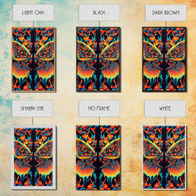 Load image into Gallery viewer, Butterfly Fire Rorschach Art, Dual Meaning, Framed Canvas Print, Optical Illusion Art