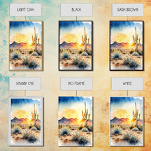 Load image into Gallery viewer, Arizona Desert canvas wall art Cactus print Farmhouse wall decor Nature wall art Wilderness Southwestern Wall Art Cactus canvas