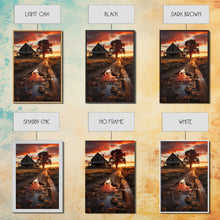 Load image into Gallery viewer, Country Lane Sunset Canvas Print, Country Roads, Dirt Road Art, Primitive Decor