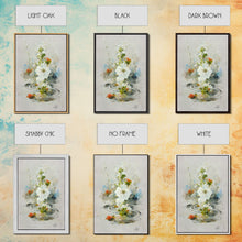 Cargar imagen en el visor de la galería, Flower Market Print, Botanical Wall Art, Floral Drawing Posters, Custom Wall Art, Canvas Print, Flower Pattern Wall Art