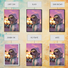 Cargar imagen en el visor de la galería, Chihuahua Wall Print, Dog Wall Art, Dog Sunglasses, Dog In Pink Hoodie, Funny Art, Framed Wall Art, Framed Canvas, Wall Print, Wall Canvas