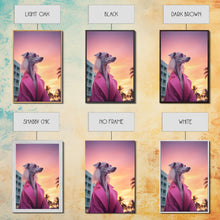 Carregar imagem no visualizador da galeria, Afghan Hound Wall Print, Dog Wall Art, Dog Sunglasses, Dog In Pink Suit, Funny Art, Framed Wall Art, Framed Canvas, Wall Print, Wall Canvas