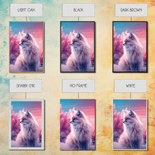 Load image into Gallery viewer, Arctic Fox Wall Print, Animal Art Print, Animal Portrait, Pink Art, Wildlife Art, Framed Wall Art, Framed Canvas, Wall Print, Wall Canvas